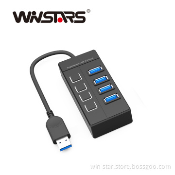 Portable 4 port USB 3.0 Hub Super Speed 5Gbps USB HUB